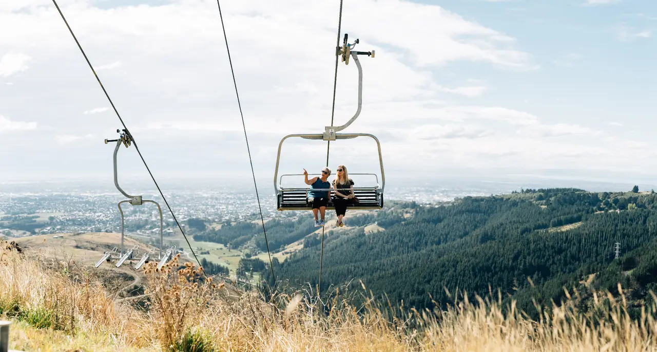 Looking over the city, Christchurch Adventure Park